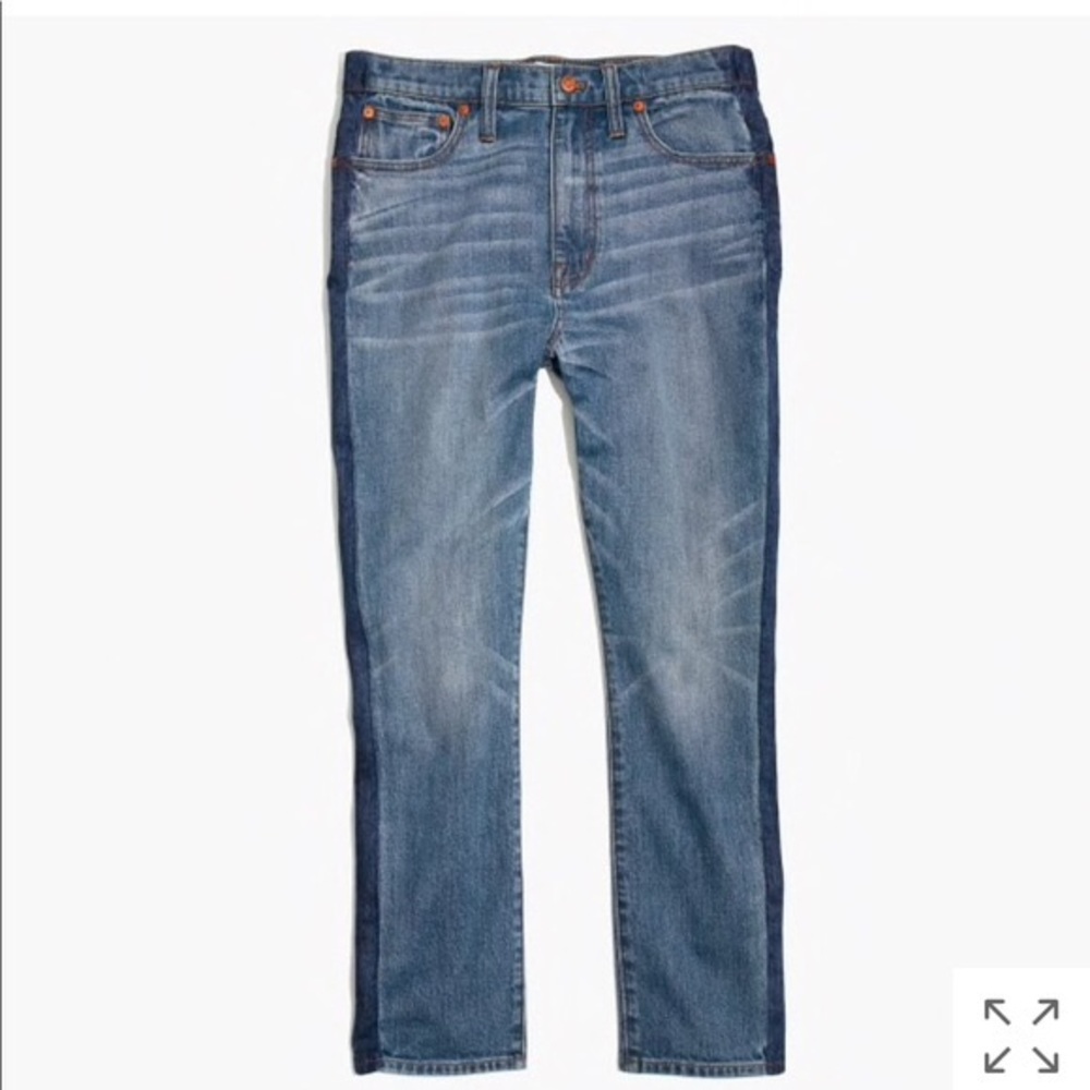 Madewell High-rise Slim Boyjean: Two Tone Tuxedo